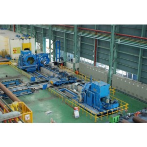 End facing machine equipment for thick pipe length processing
